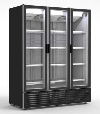FRIGO VITRINE VENTILEE +1°/+10°C AVEC 3 PORTES BATTANTES
